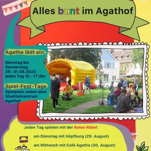 29.-31. August: Spielfesttage am Agathof