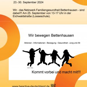 Bewegungsfest am 25.09. von 13-17 Uhr