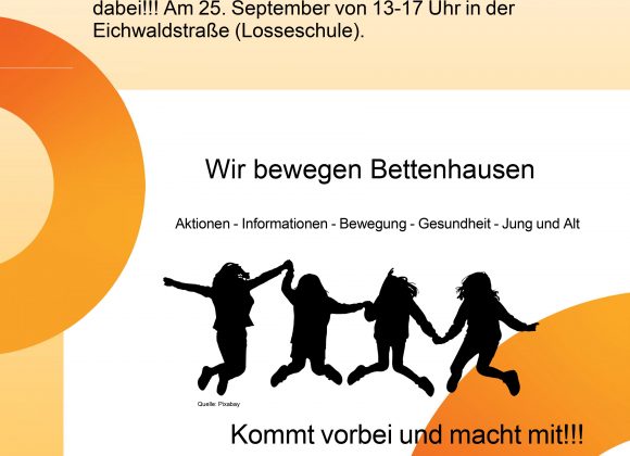 Bewegungsfest am 25.09. von 13-17 Uhr